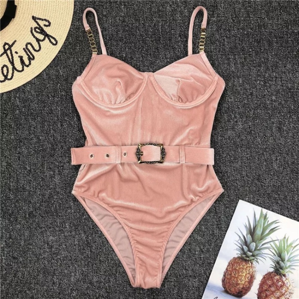 (Last 1)  Off White ribbed bikini one piece swimsuit - Picture 9 of 10